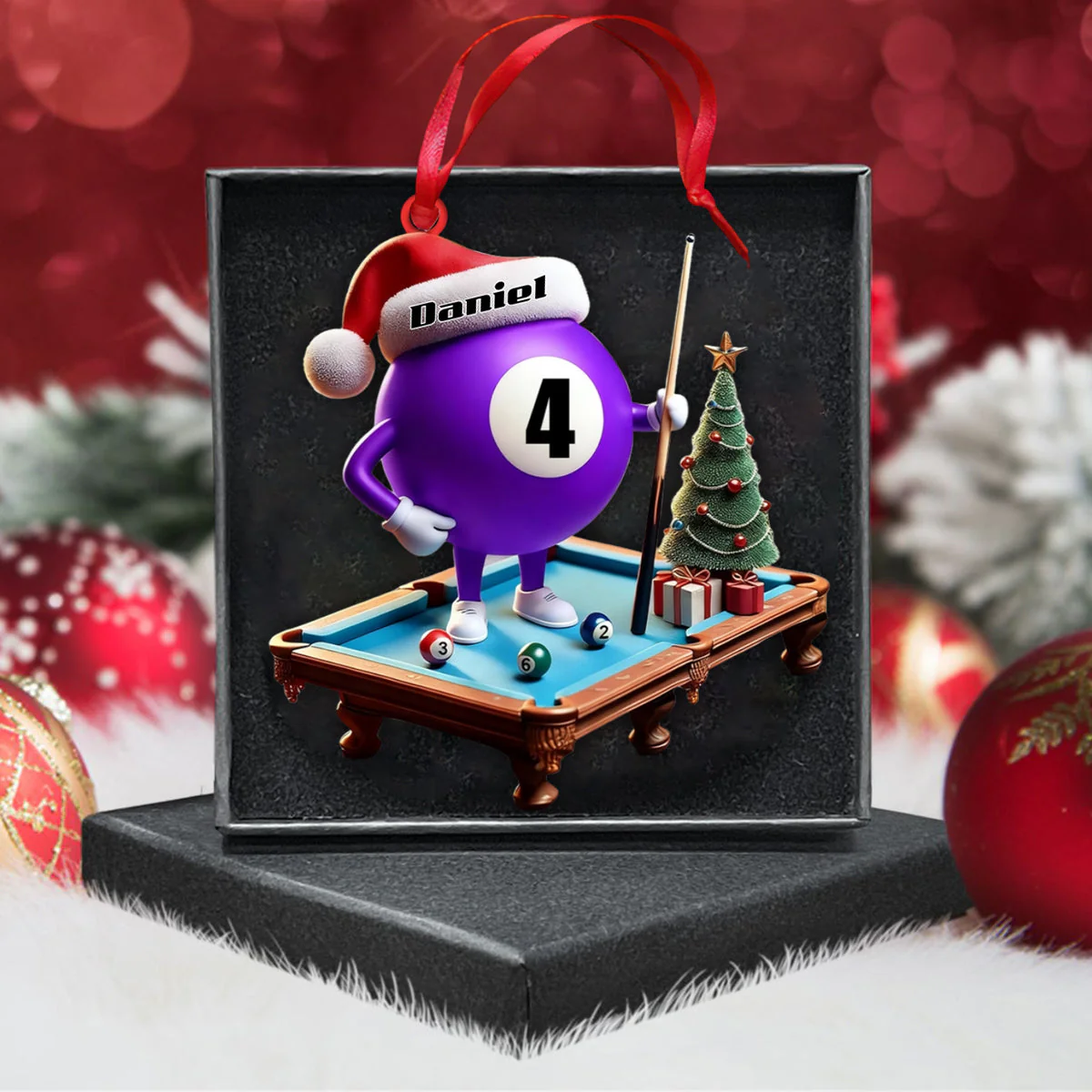 Personalized Name Billiard Ornament, Billiard Lover,Christmas Gift - Image 5