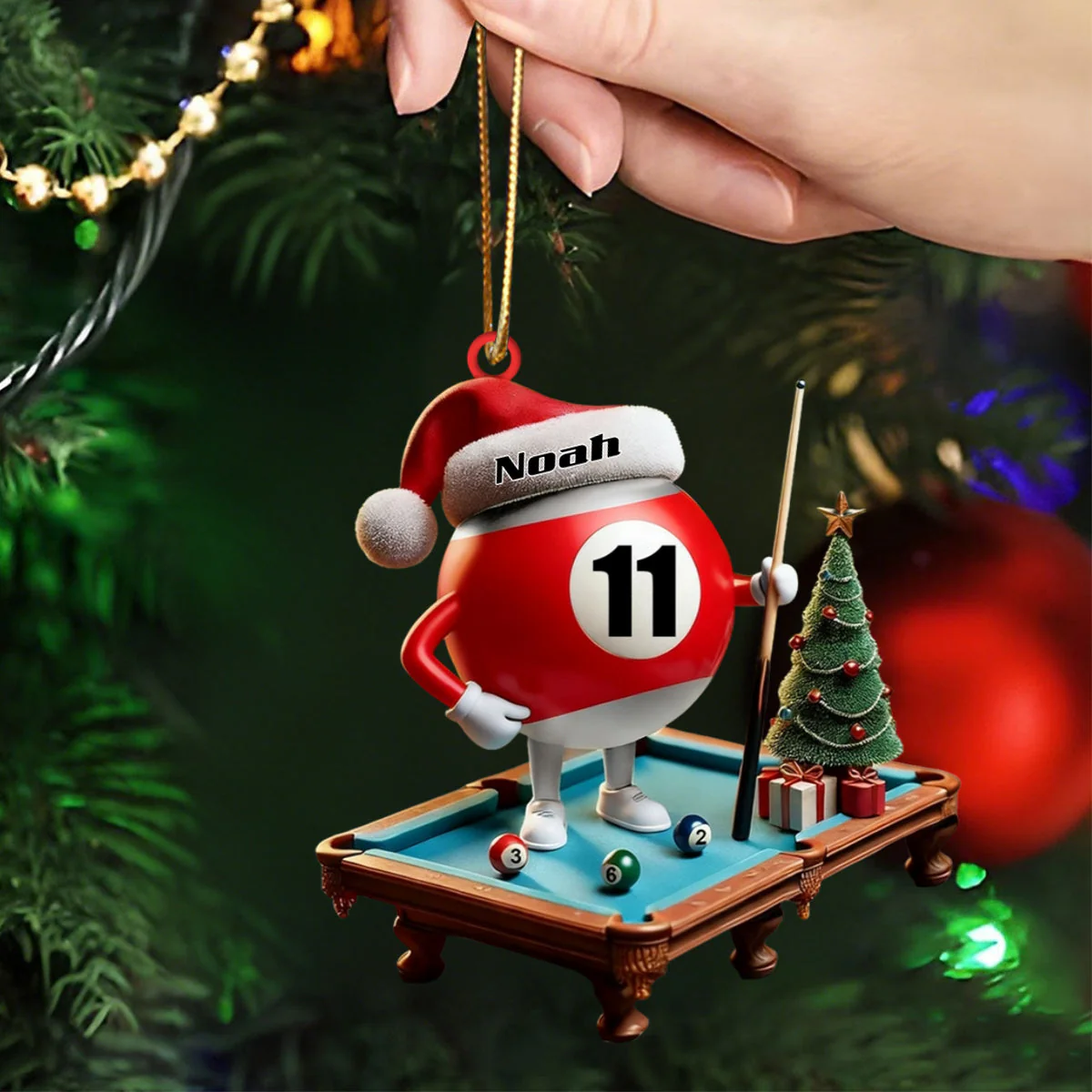Personalized Name Billiard Ornament, Billiard Lover,Christmas Gift - Image 6