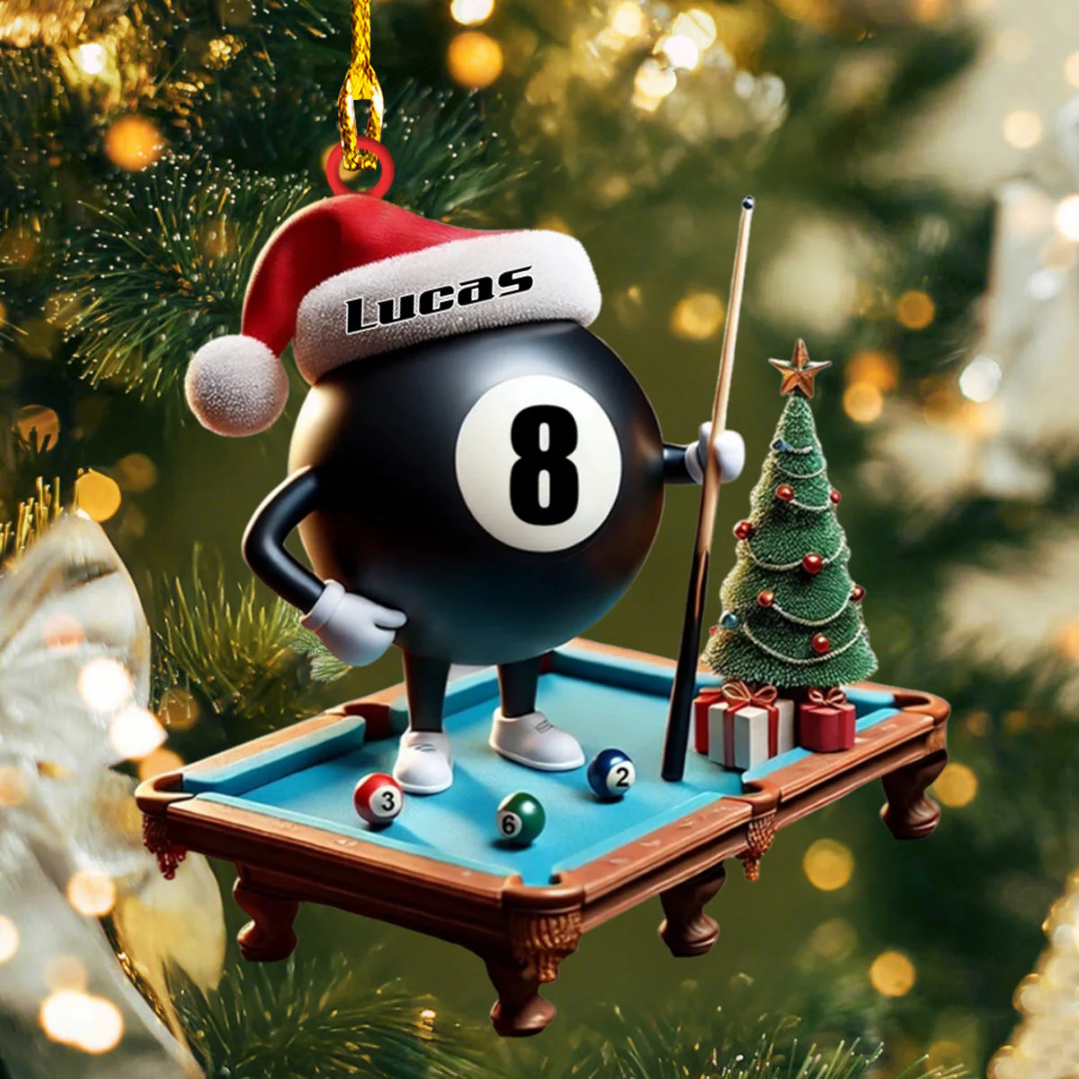 Personalized Name Billiard Ornament, Billiard Lover,Christmas Gift - Image 7