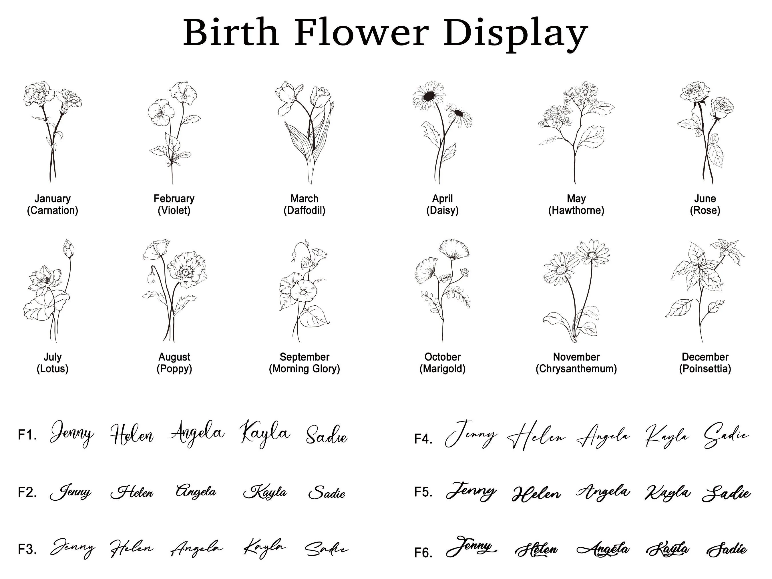 Personalized Name Birth Flower Jewelry Box - Image 8