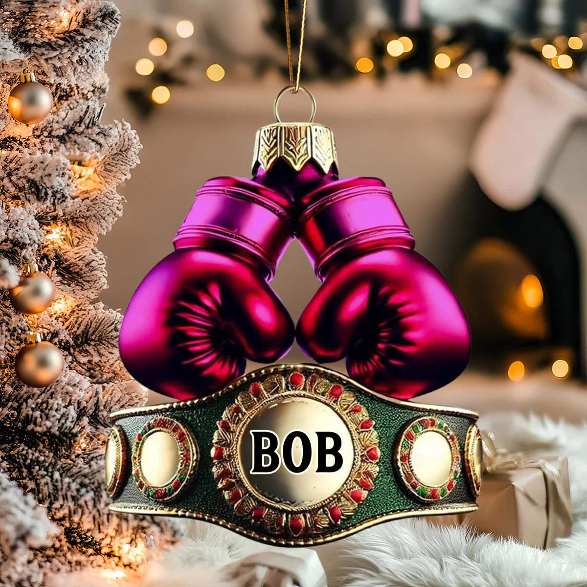 Personalized Name Boxing Champion Ornament, Boxing Lover Christmas Gift - Image 5