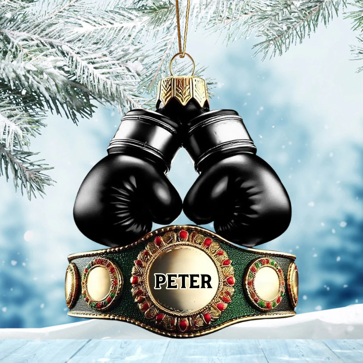 Personalized Name Boxing Champion Ornament, Boxing Lover Christmas Gift - Image 6
