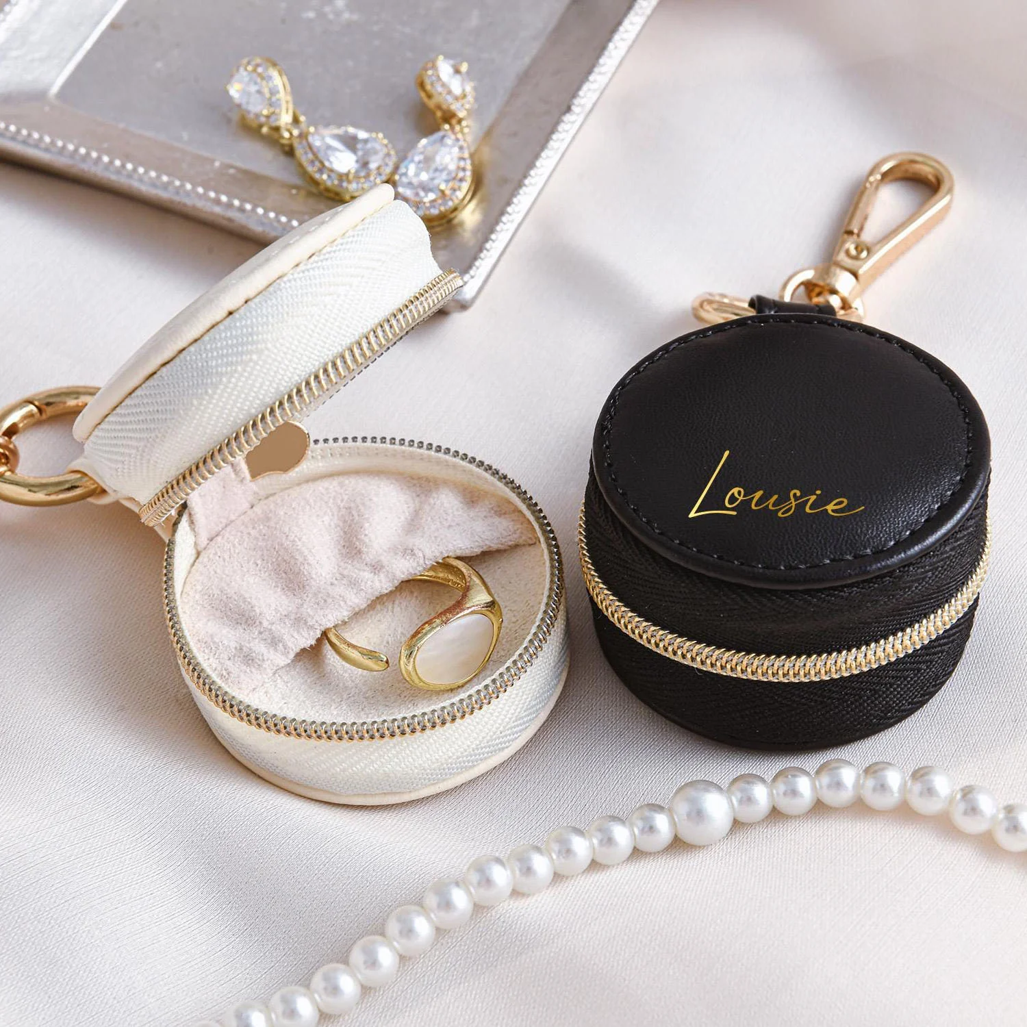 Personalized Name Bridesmaid Roundness Jewelry Box - Image 5