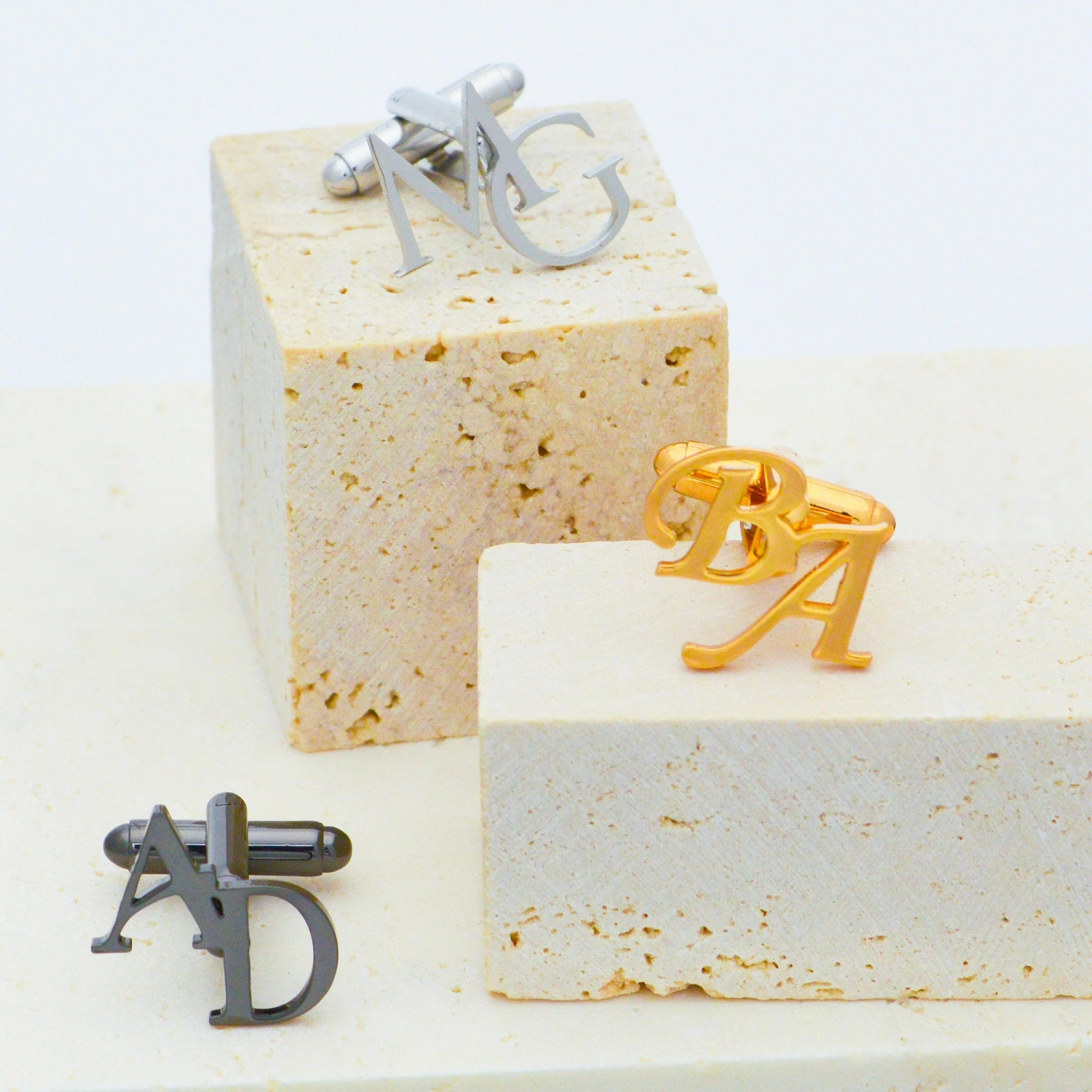 Personalized Name Cufflinks-Initial Cuff Links,Wedding Cufflinks-Best Man Gift - Image 2