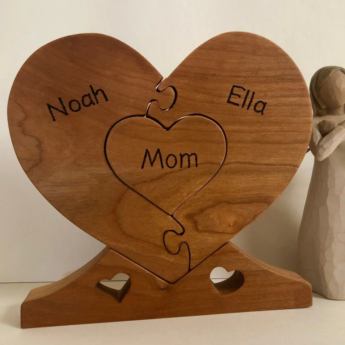Personalized Name Family Puzzle,Family Wood Heart "Unity" Puzzle,Gift for Mom - Image 5