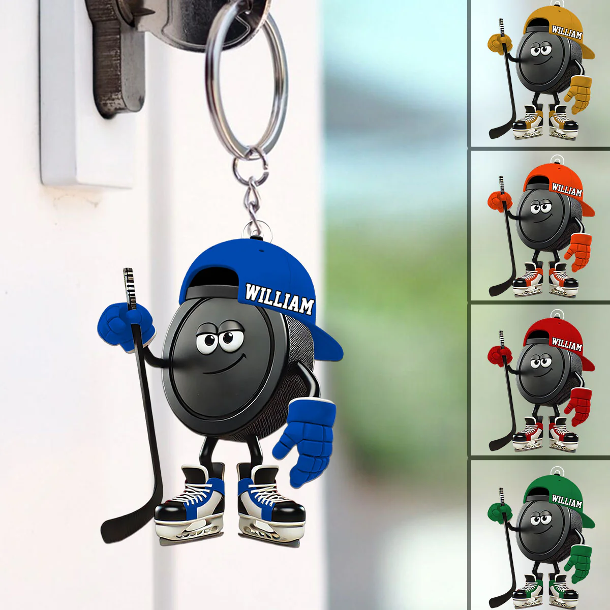 Personalized Name Ice Hockey Keychain, A Gift For Ice Hockey Enthusiasts - Image 3