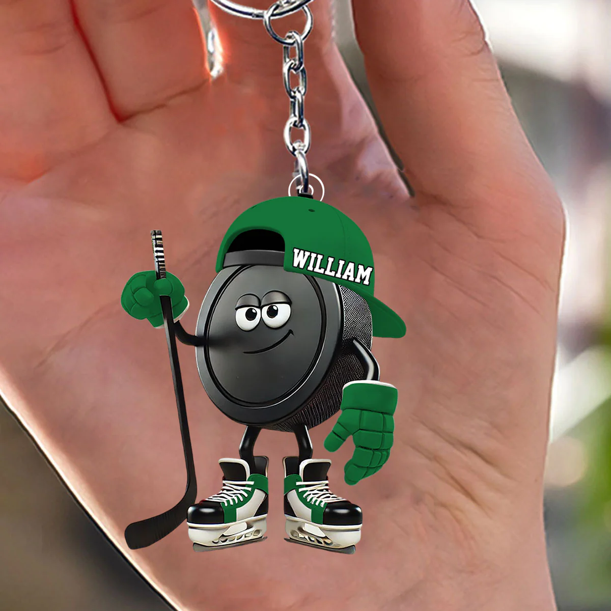 Personalized Name Ice Hockey Keychain, A Gift For Ice Hockey Enthusiasts - Image 4
