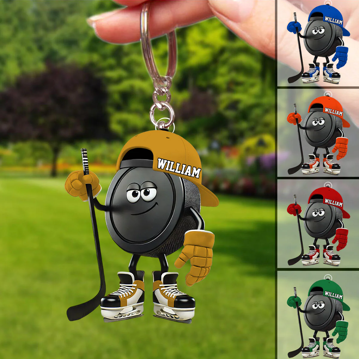 Personalized Name Ice Hockey Keychain, A Gift For Ice Hockey Enthusiasts - Image 6
