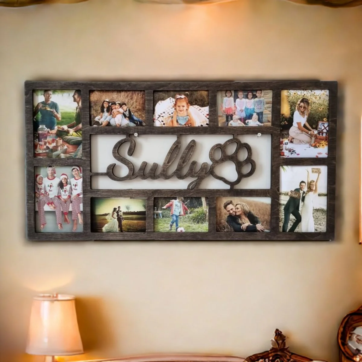 Personalized Name Paw Print Photo Frame - Image 2
