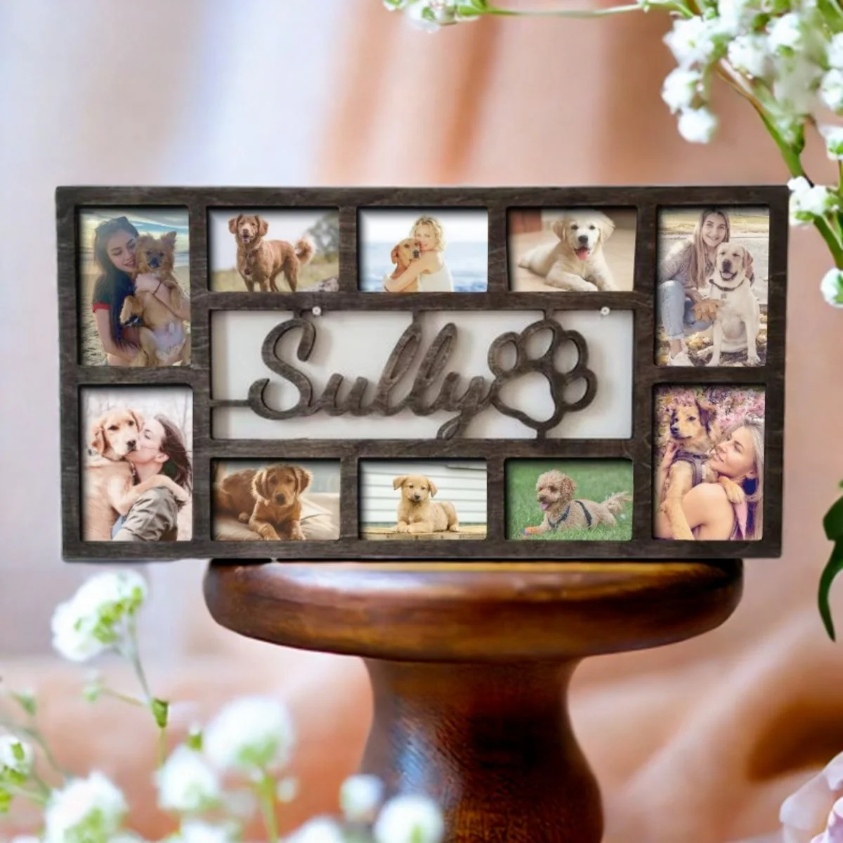 Personalized Name Paw Print Photo Frame - Image 3
