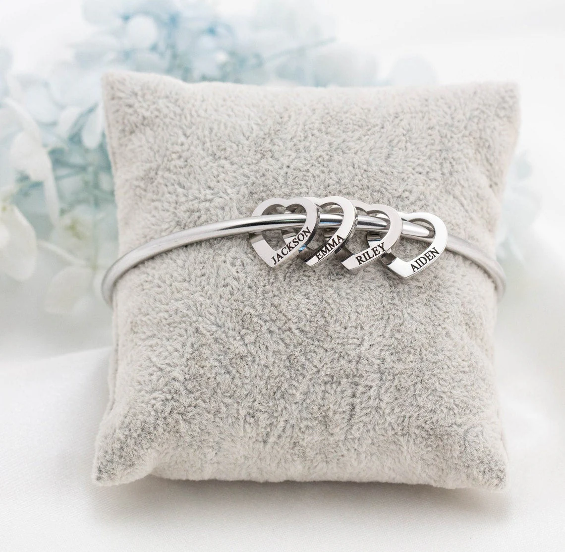 Personalized Name Sister Heart Bracelets - Image 4