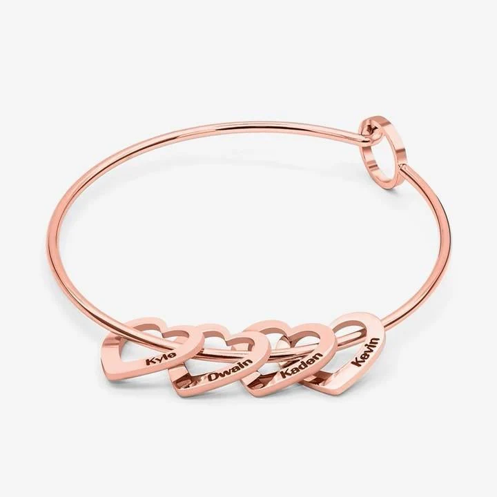 Personalized Name Sister Heart Bracelets - Image 9