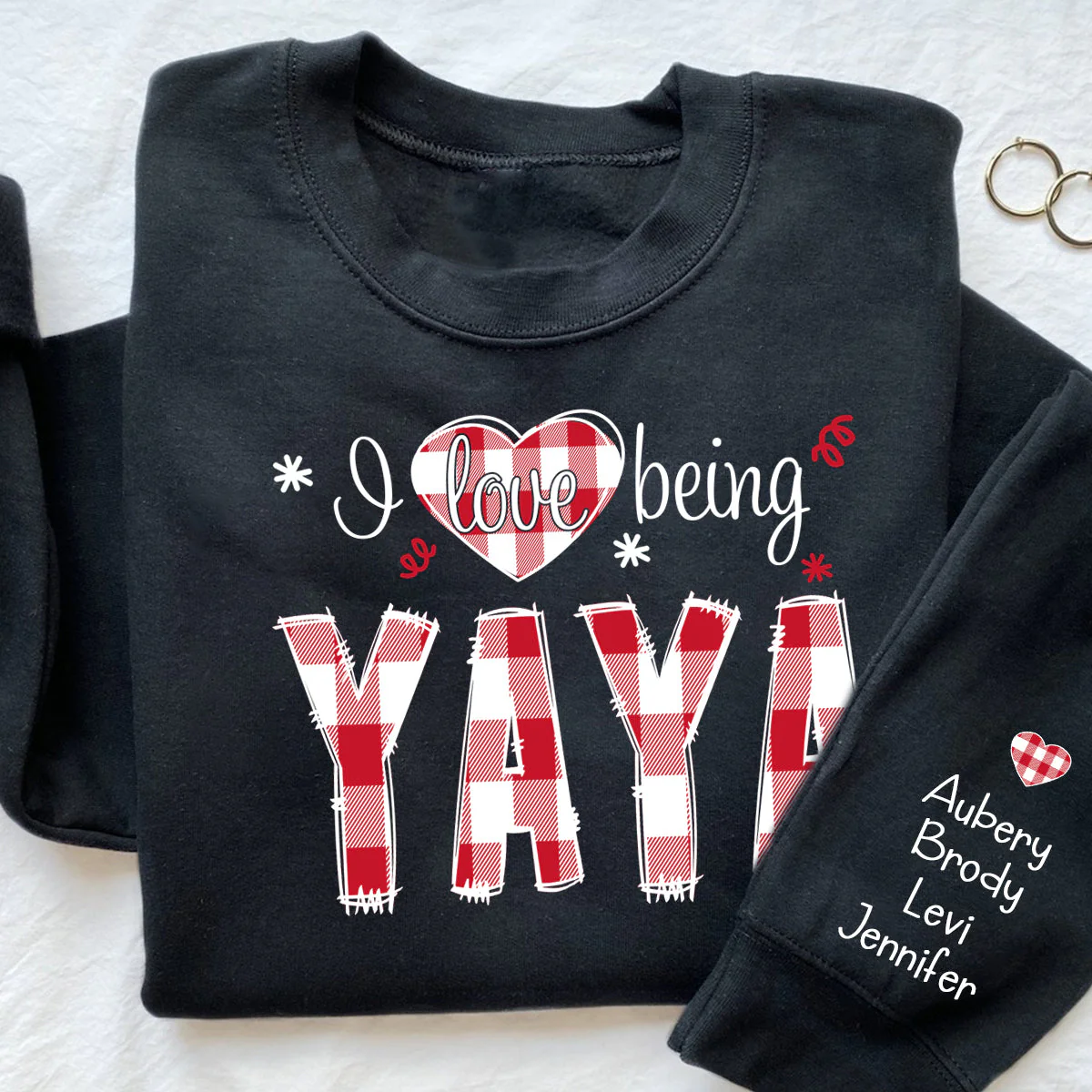 Personalized Names I Love Being Gigi Sweatshirt - Christmas & Valentine Gift for Grandmothers - Image 3