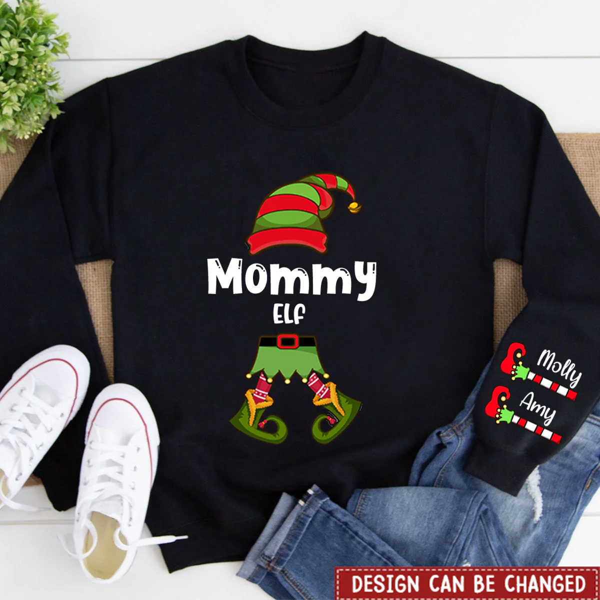 Personalized Nana Elf - Happy Christmas Sweatshirt - Image 5