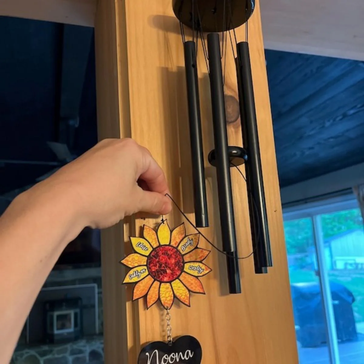 Personalized Nana Sunflower,You are My Sunshine Wind Chime - Image 4