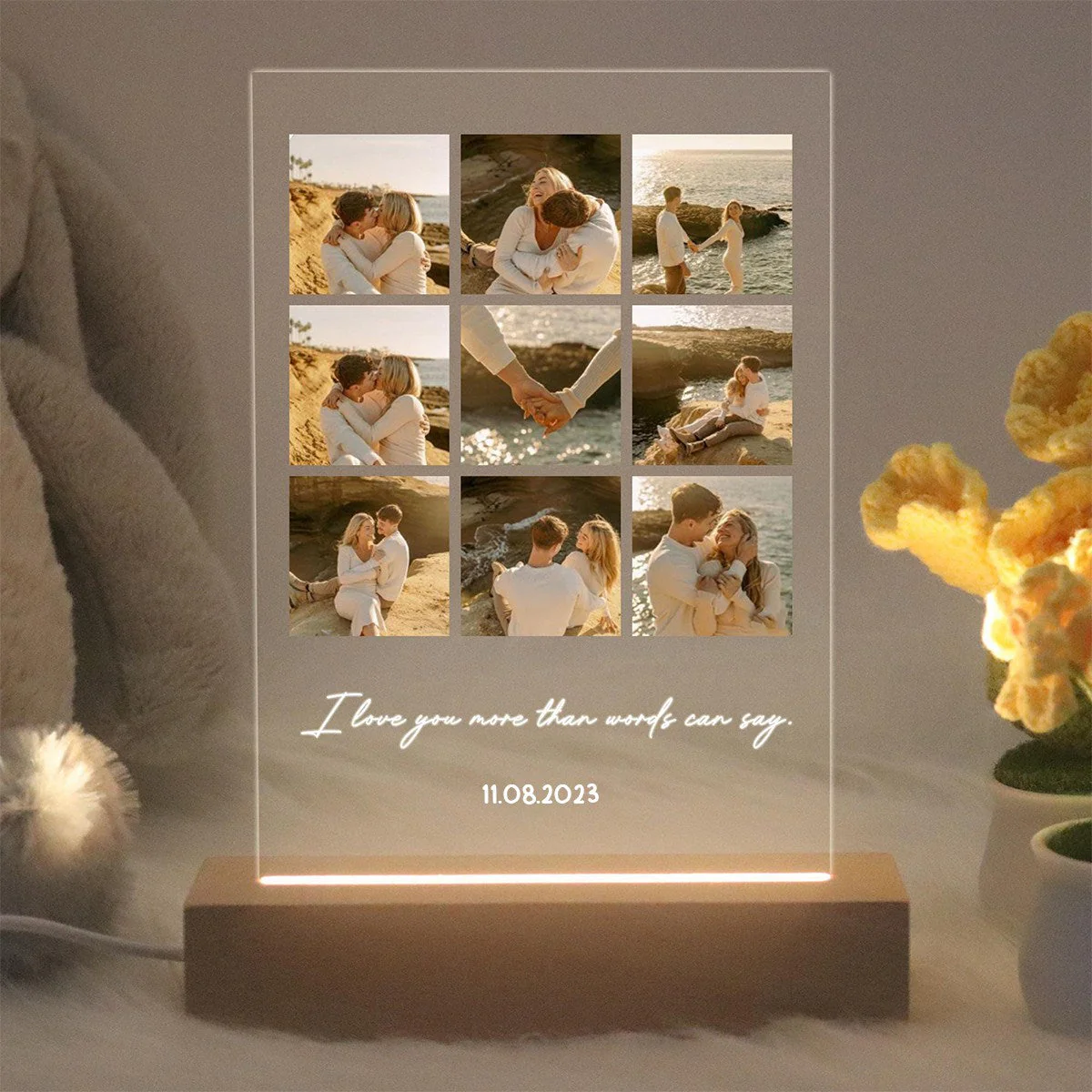 Personalized night light photos, led light photo collage,anniversary gifts, birthday gifts for friends - Image 6