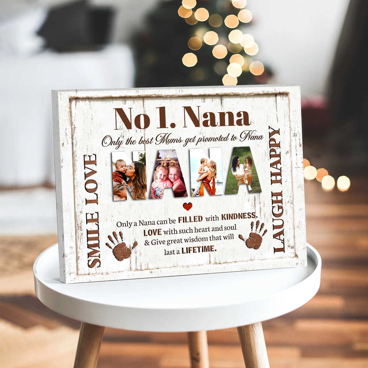 Personalized No.1 Nana Photo Collage Canvas/ Poster Gift - Image 2