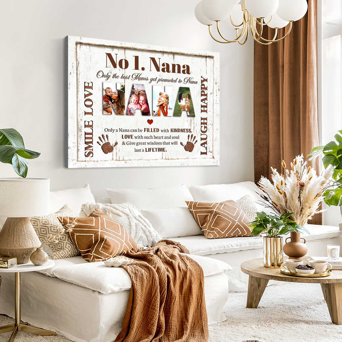 Personalized No.1 Nana Photo Collage Canvas/ Poster Gift - Image 4