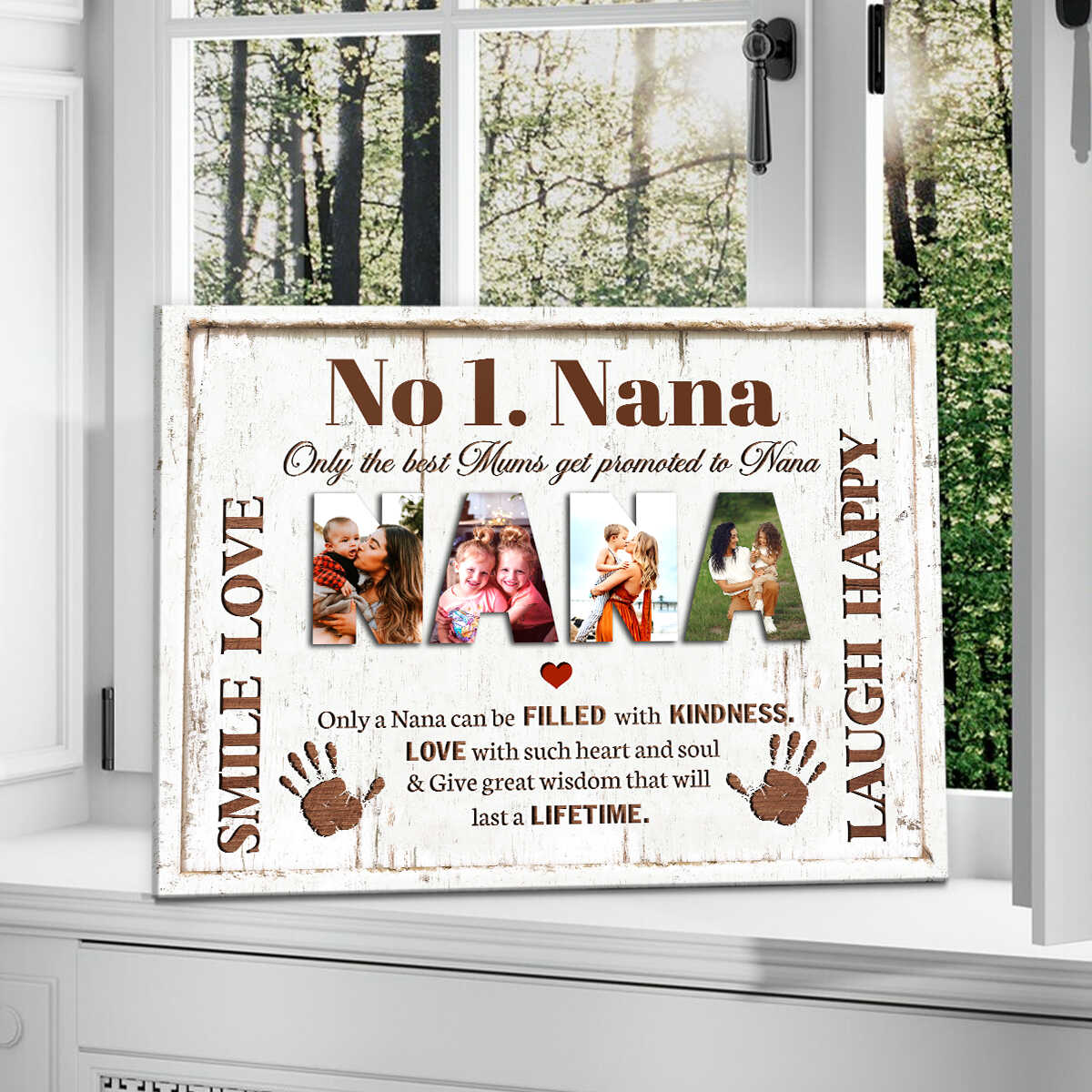 Personalized No.1 Nana Photo Collage Canvas/ Poster Gift - Image 5