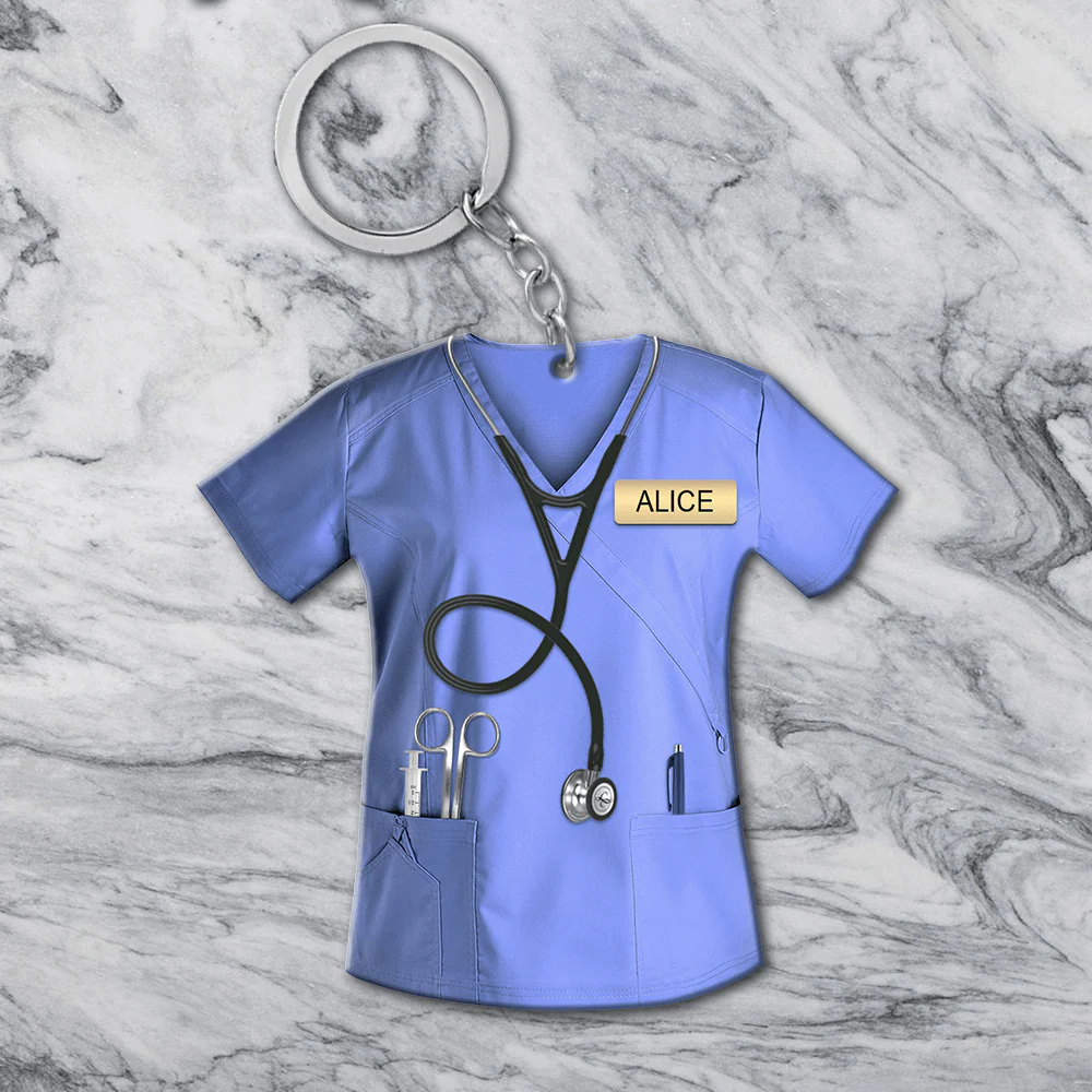 Personalized Nurse Clothes Keychain-Gift For Nurse - Image 3