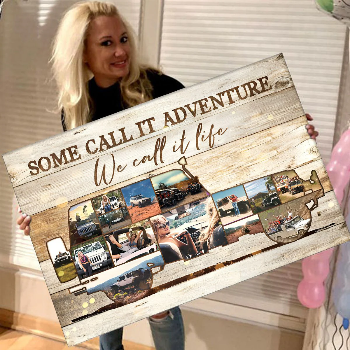 Personalized Off-road SUV Vehicle Photo Collage Poster Some Call It Adventure We Call It Life - Image 2