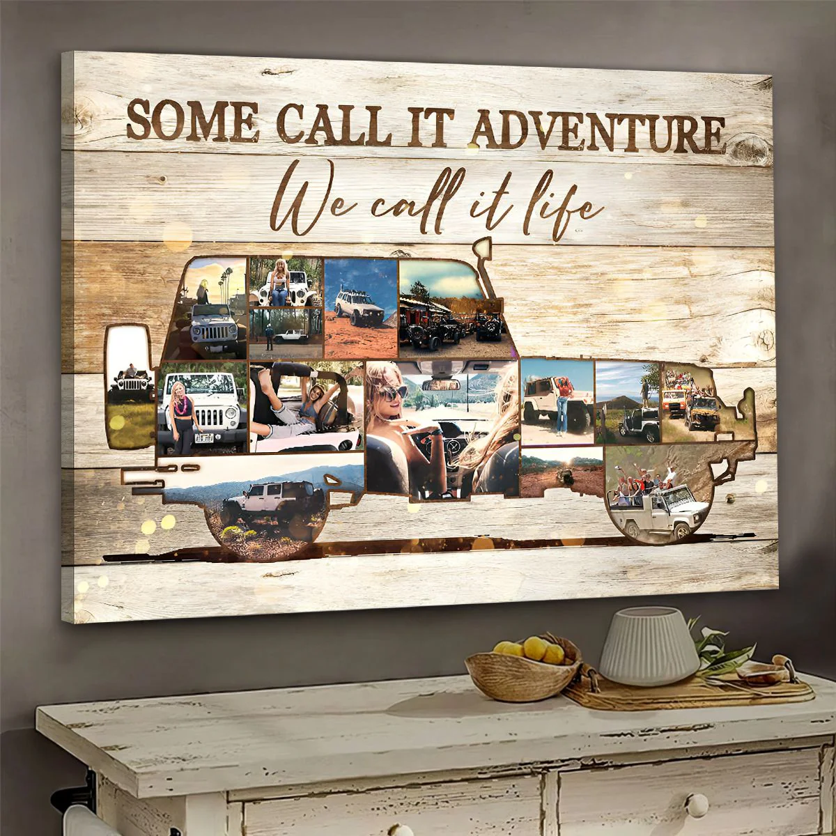 Personalized Off-road SUV Vehicle Photo Collage Poster Some Call It Adventure We Call It Life - Image 3