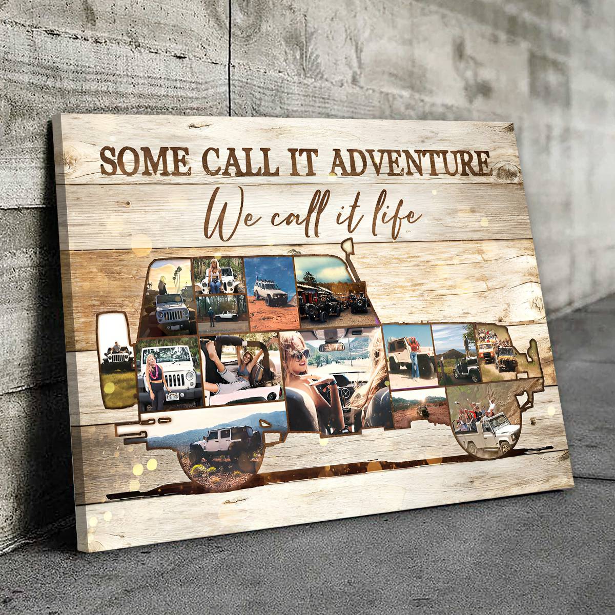 Personalized Off-road SUV Vehicle Photo Collage Poster Some Call It Adventure We Call It Life - Image 5
