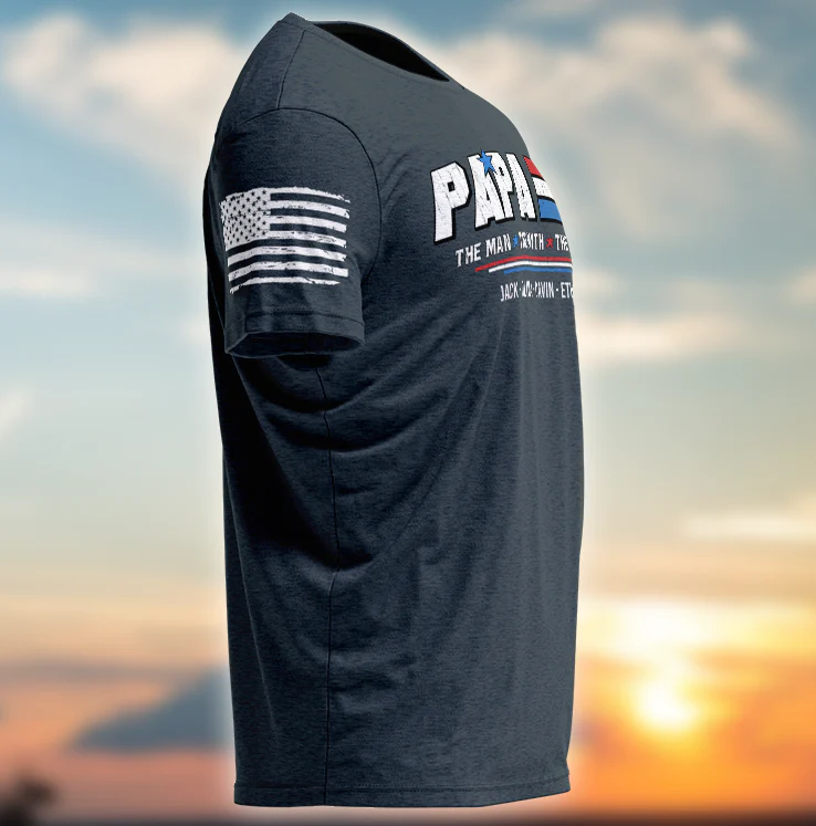 Personalized papa the man the myth the legend us T-Shirt - Image 3