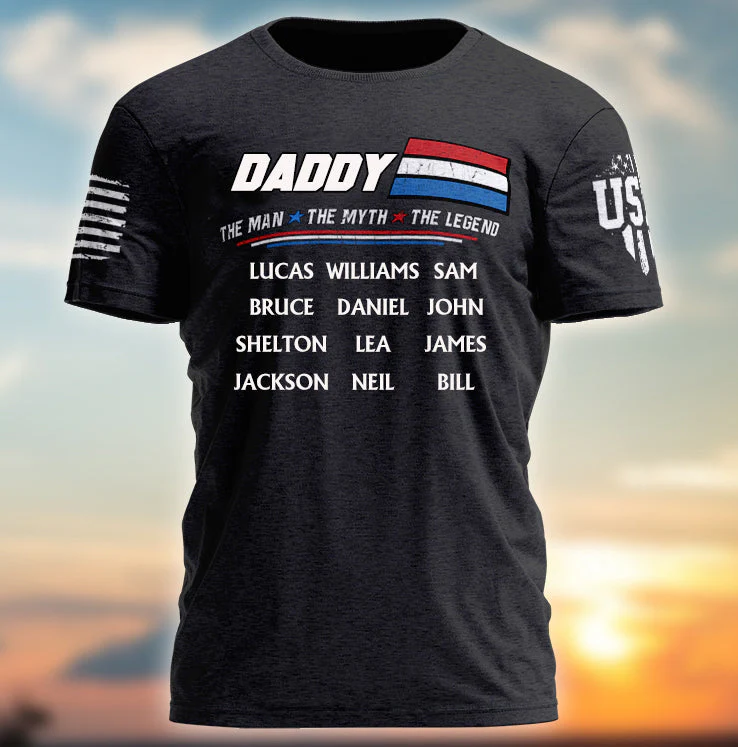 Personalized papa the man the myth the legend us T-Shirt - Image 4