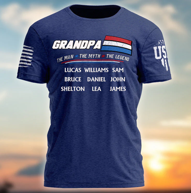 Personalized papa the man the myth the legend us T-Shirt - Image 5