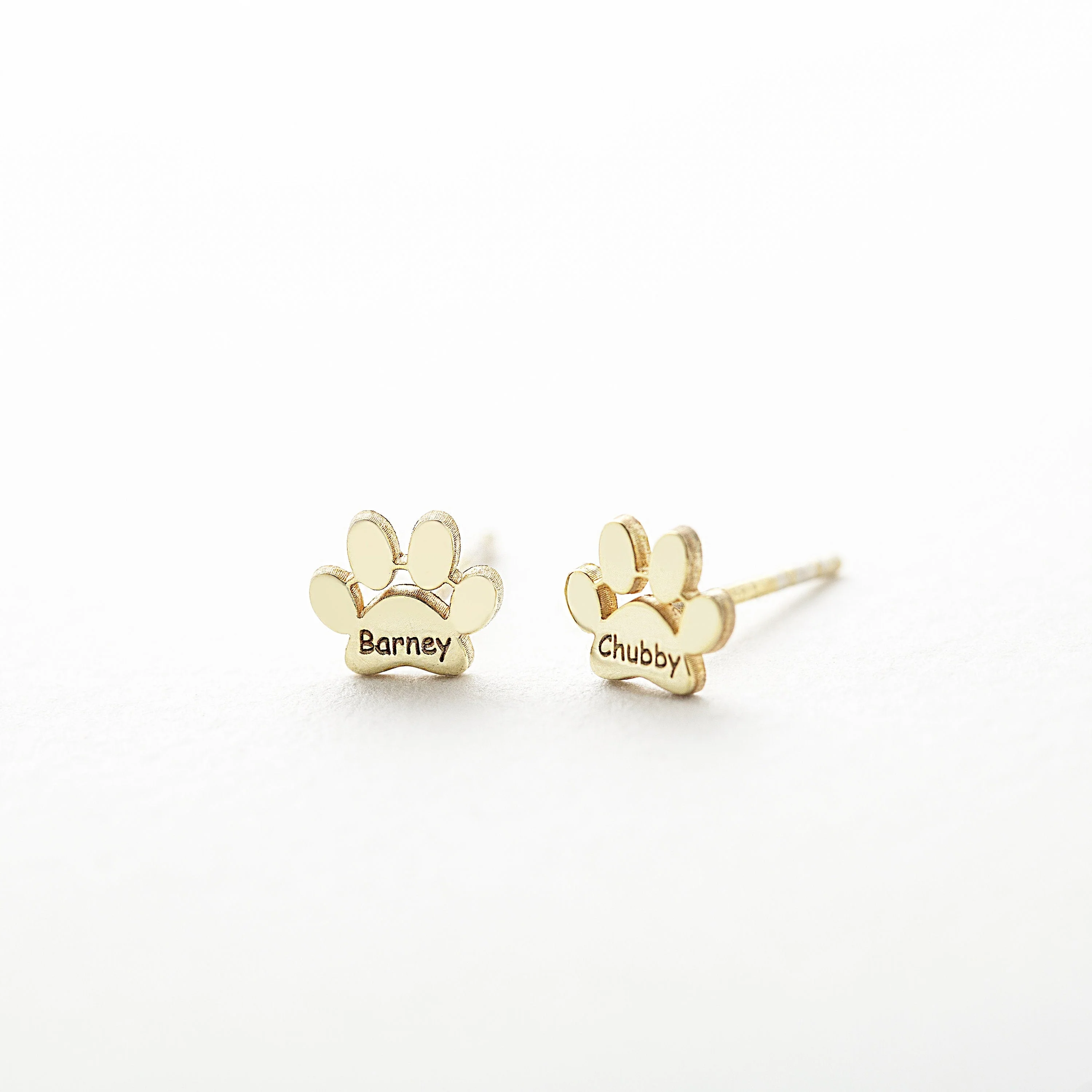 Personalized Paw Earrings, Gift for Pet Lovers, Pet Remembrance Studs - Image 4