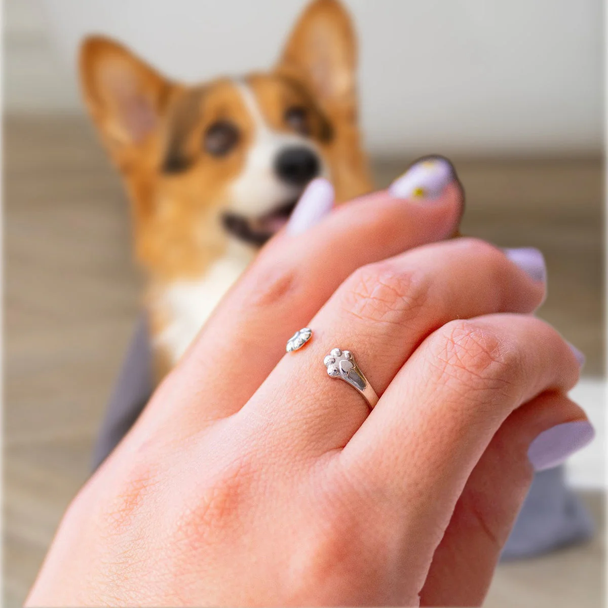 Personalized paw hug ring for pet lover - Image 3
