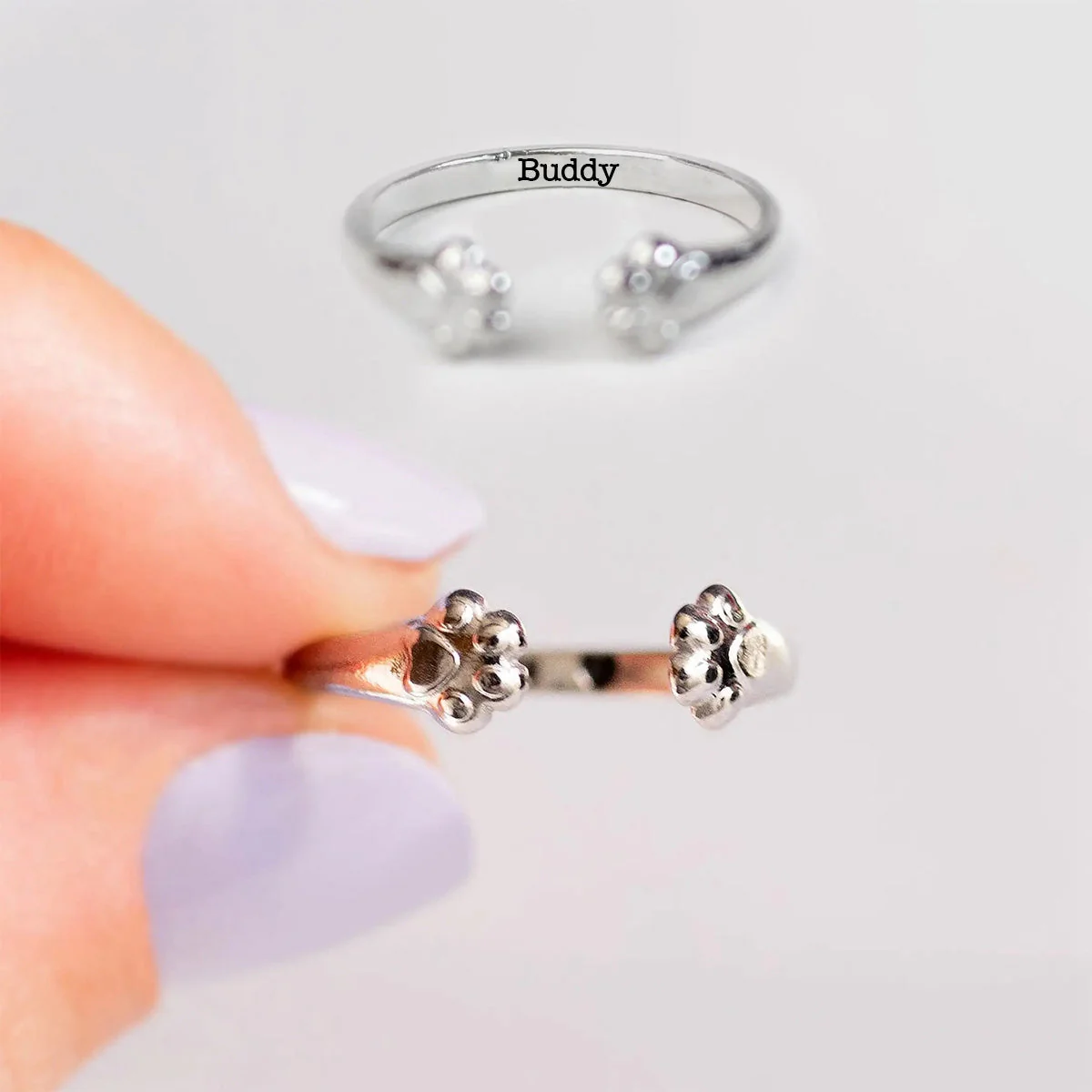 Personalized paw hug ring for pet lover - Image 7