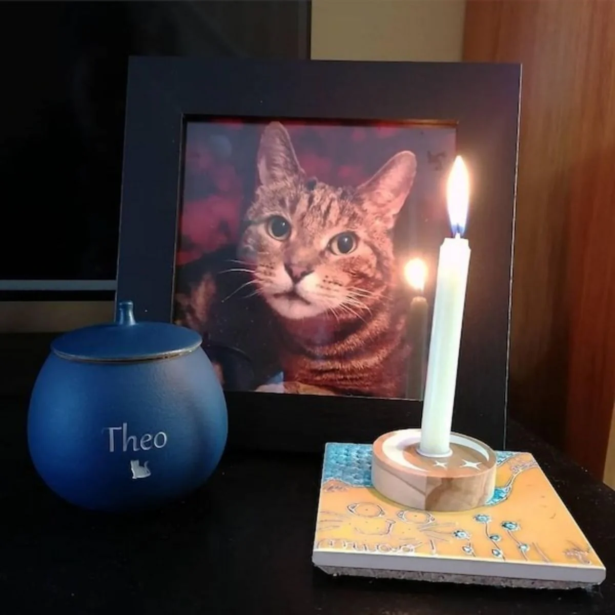 Personalized Pet Cremation,Pet Paw Urn Cat with Name and Date - Image 5