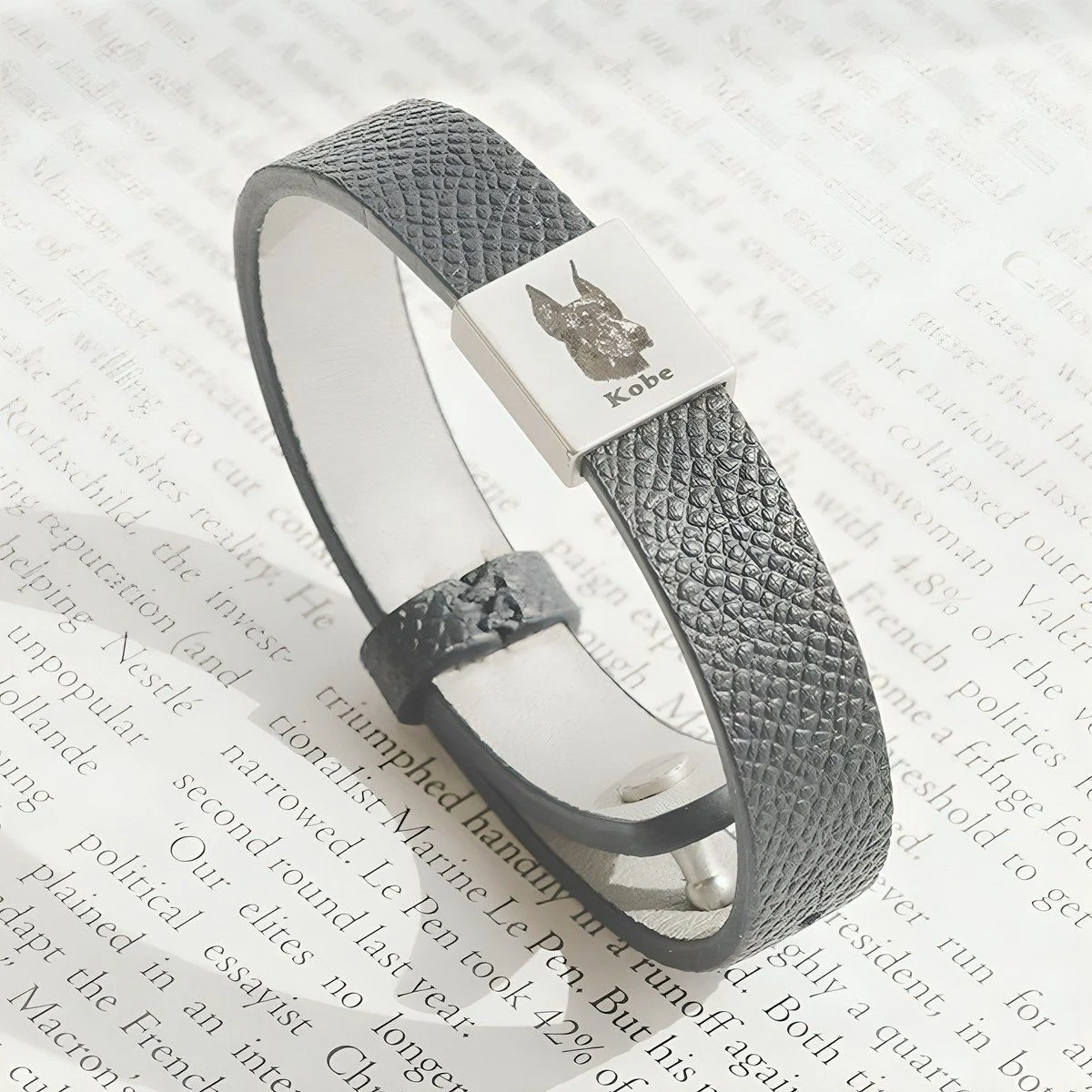 Personalized Pet Dog Cat Portrait Leather Bracelet - Image 6