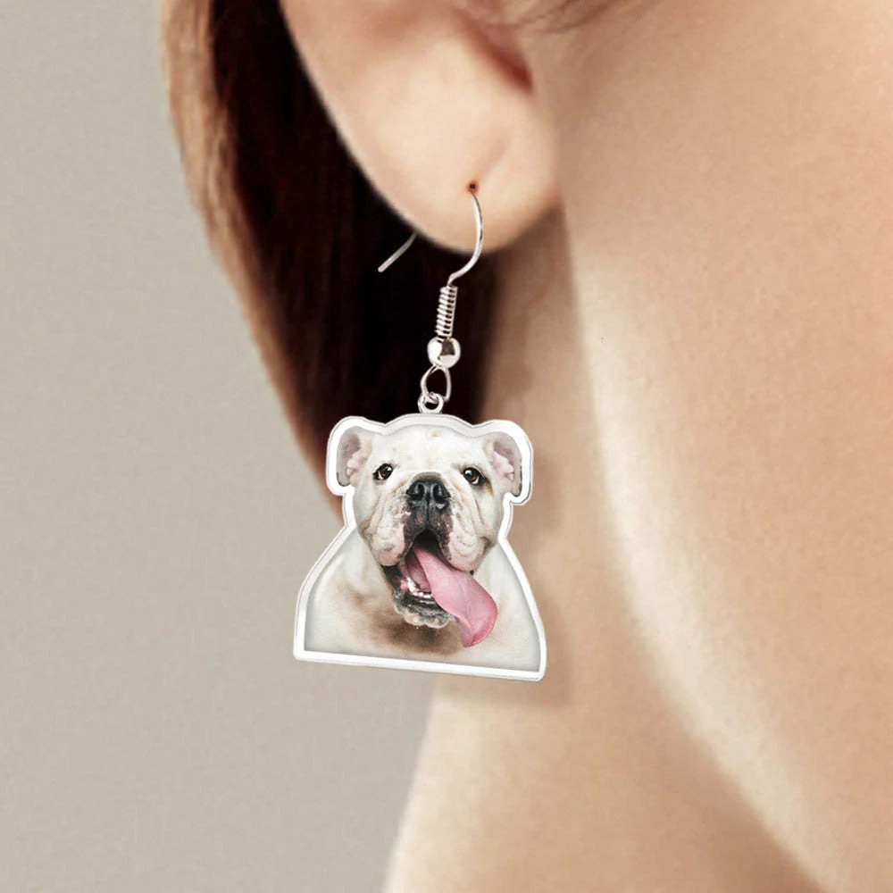 Personalized Pet Earrings Gift for Dog Mom - Image 2