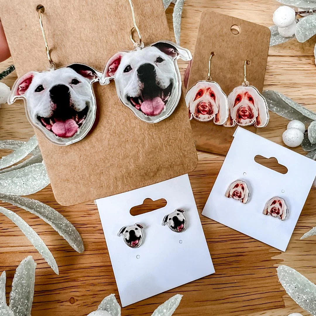 Personalized Pet Earrings Gift for Dog Mom - Image 4