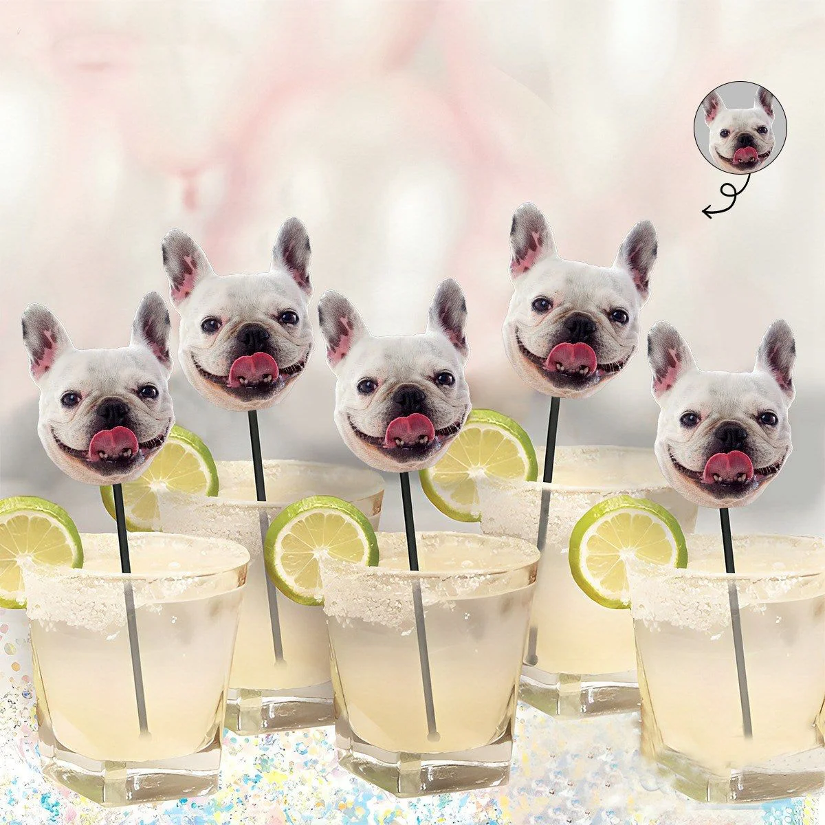 Personalized Pet Face Straws Party Decorations - Image 14