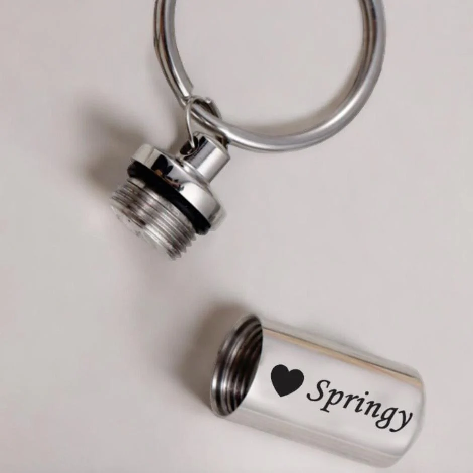 Personalized Pet Memorial Dog Paw Pet Urns Keychain - Image 5