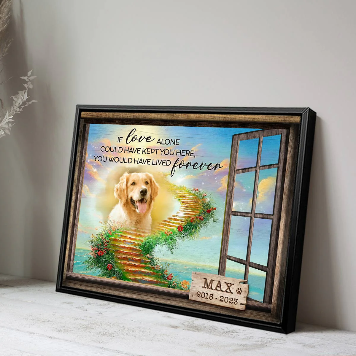 Personalized Pet Memorial Photo Gift Sentimental Dog Lovers Canvas/Poster - Image 3