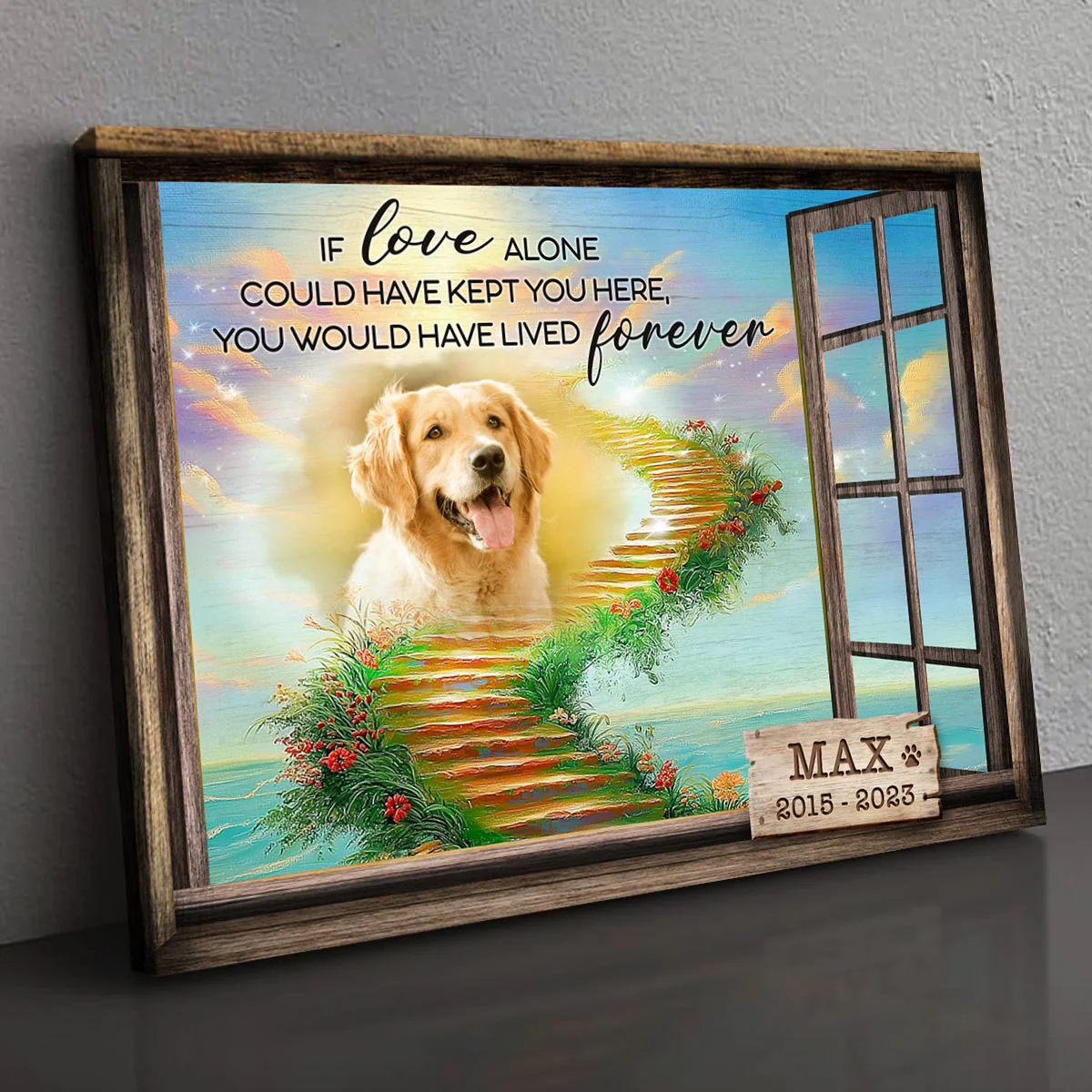 Personalized Pet Memorial Photo Gift Sentimental Dog Lovers Canvas/Poster - Image 4