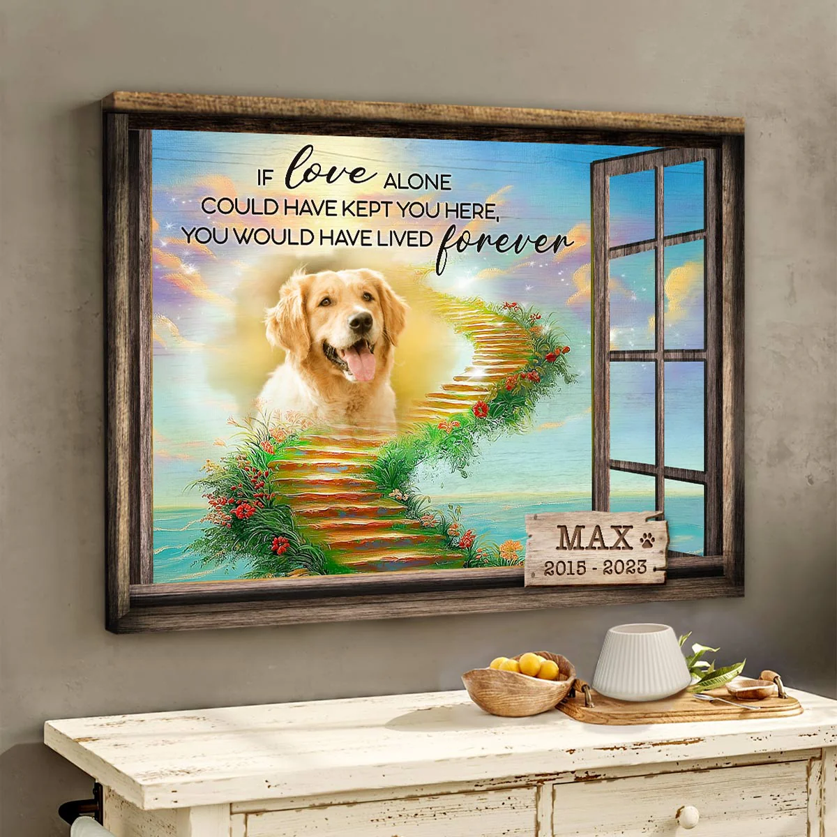 Personalized Pet Memorial Photo Gift Sentimental Dog Lovers Canvas/Poster - Image 5