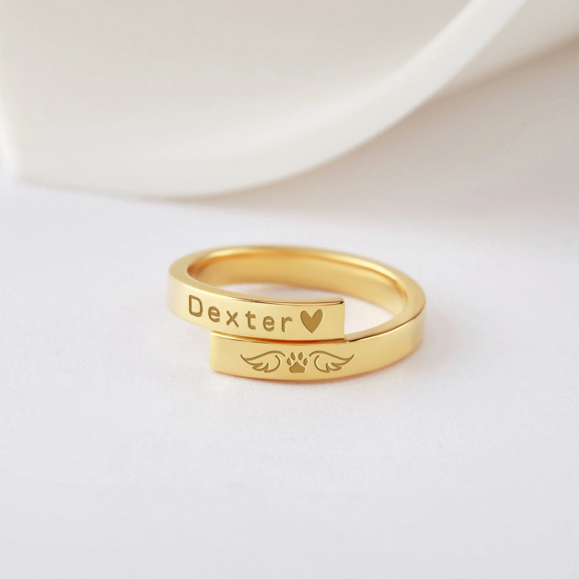 Personalized Pet Name Ring Loss of Pet Gift - Image 4
