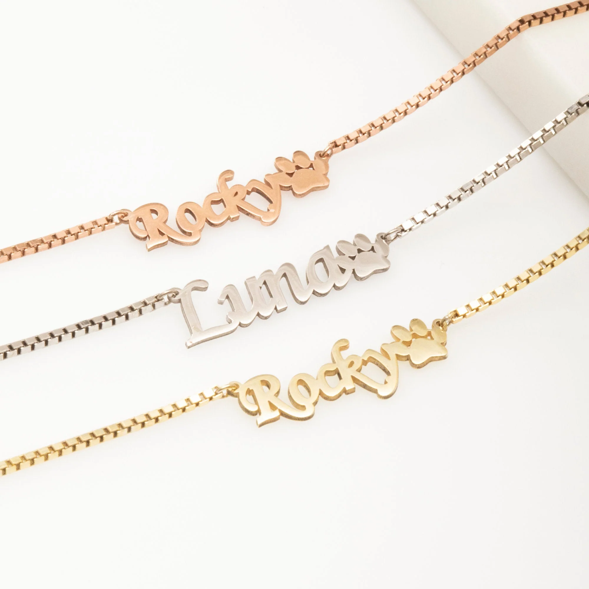 Personalized Pet Name with Paw Memorial Necklace - Image 6