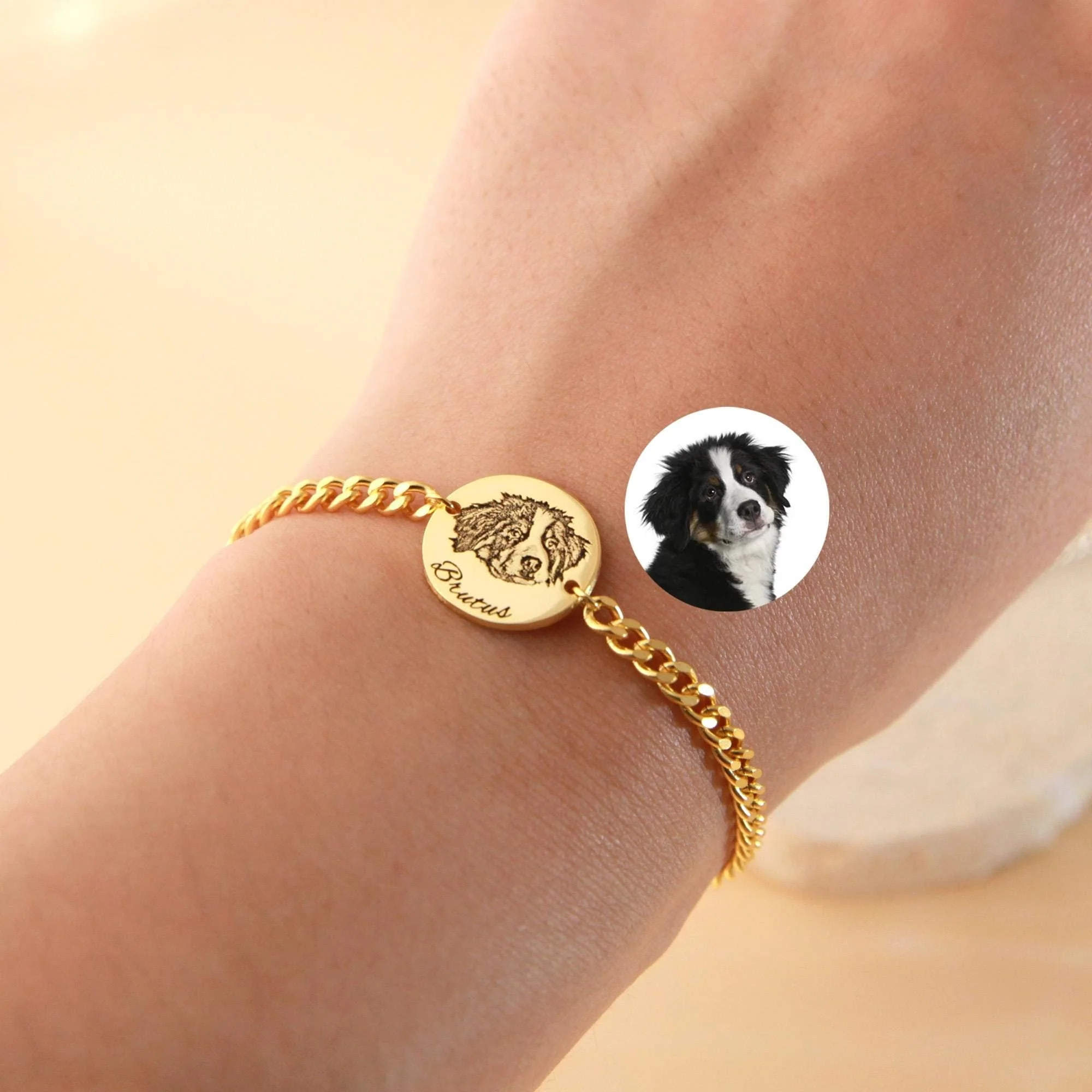 Personalized Pet Portrait Bracelet Gift for Pet Lover - Image 2