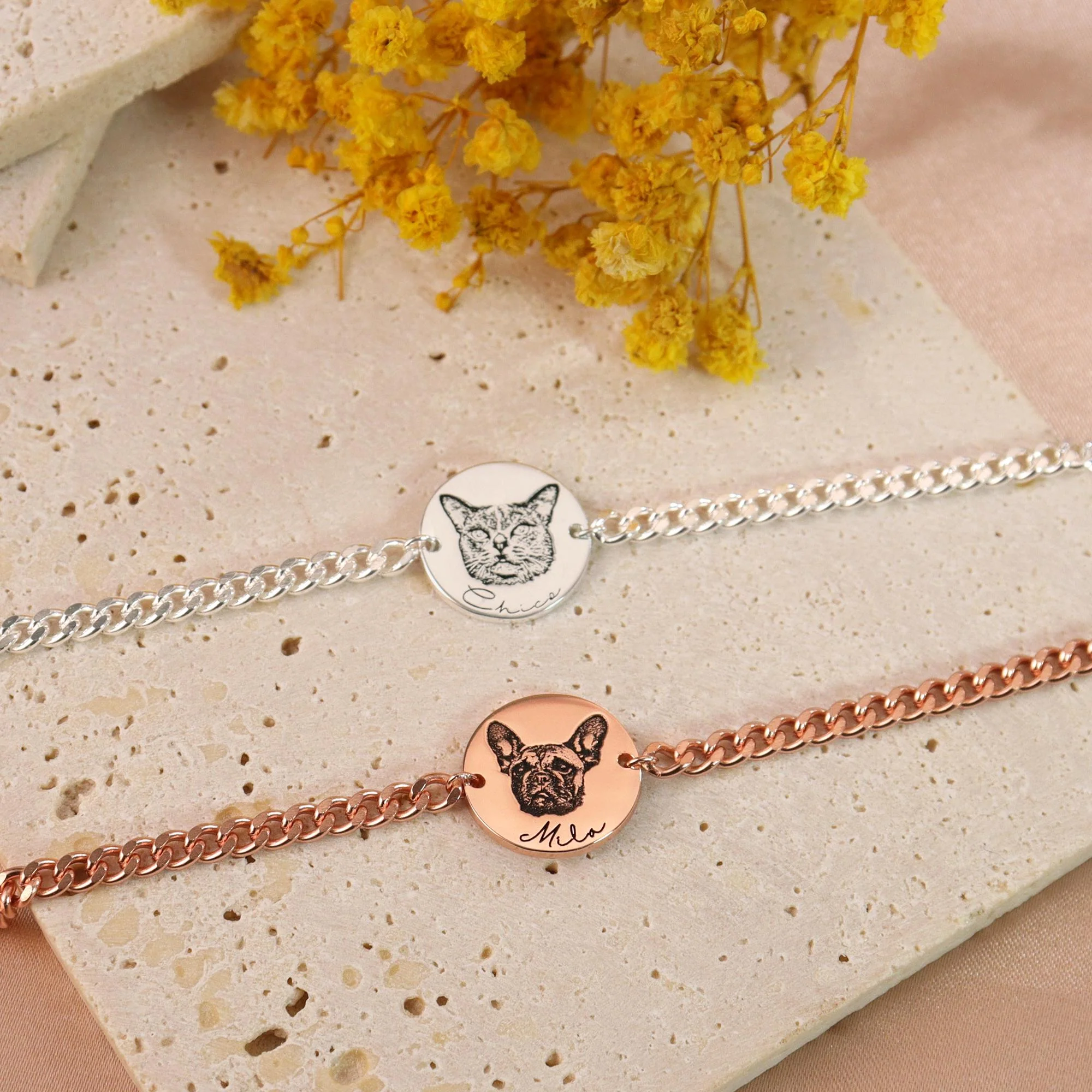 Personalized Pet Portrait Bracelet Gift for Pet Lover - Image 3