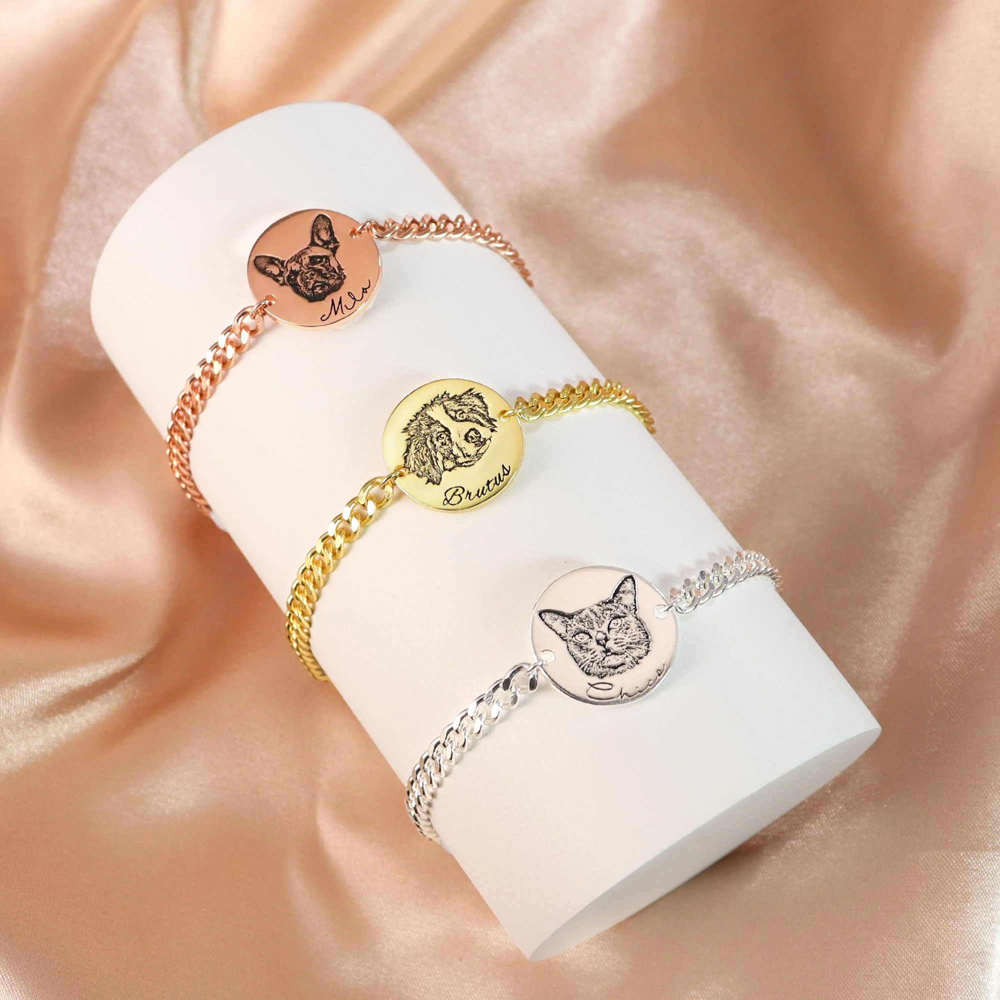 Personalized Pet Portrait Bracelet Gift for Pet Lover - Image 4