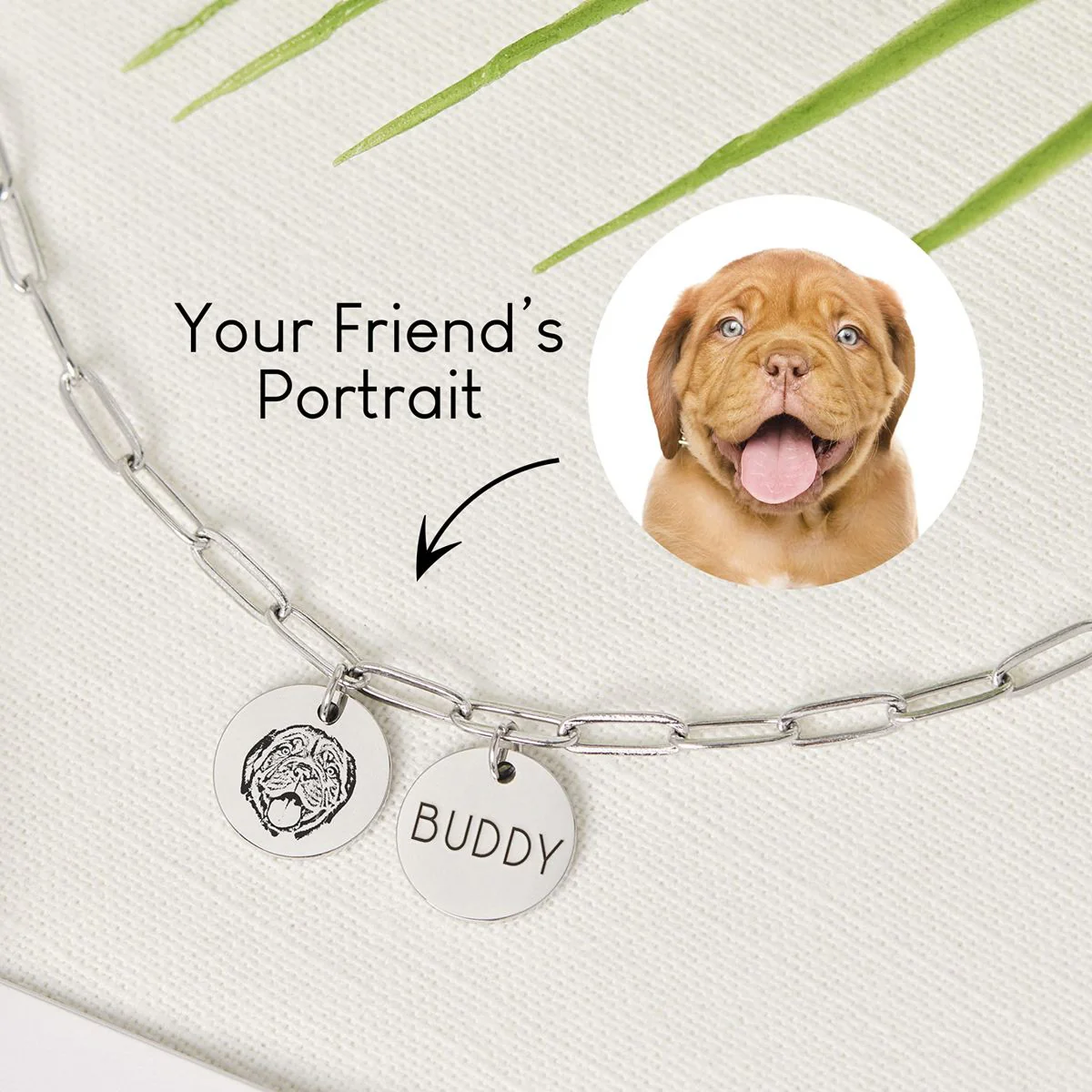 Personalized Pet Portrait Paperclip Necklace - Image 5
