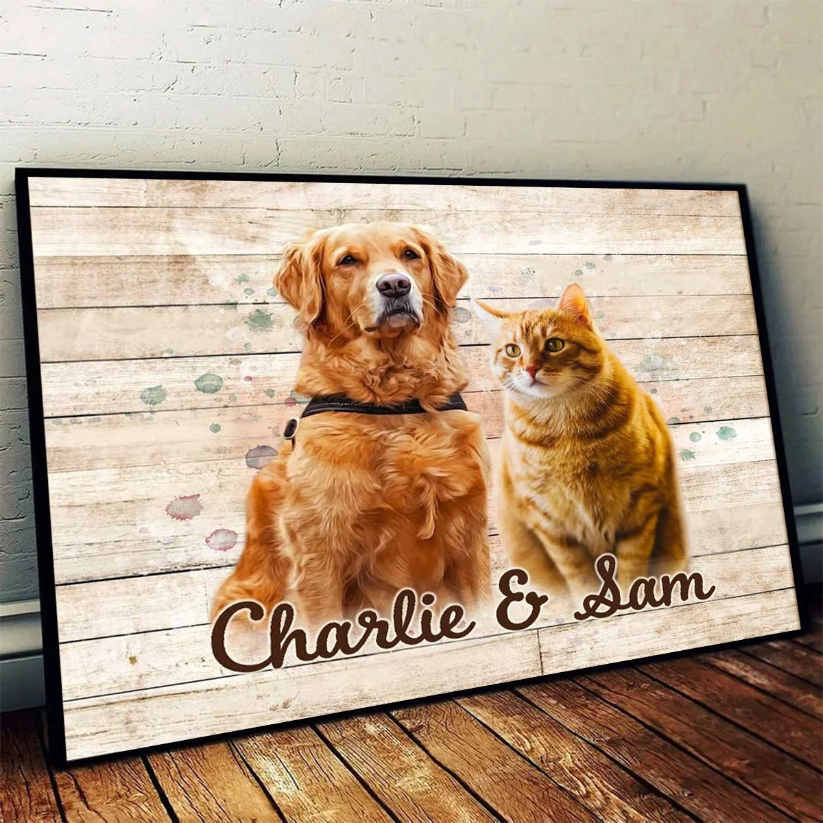 Personalized Pet Portrait Wall Art Poster, Multiple Pet Portrait - Image 4