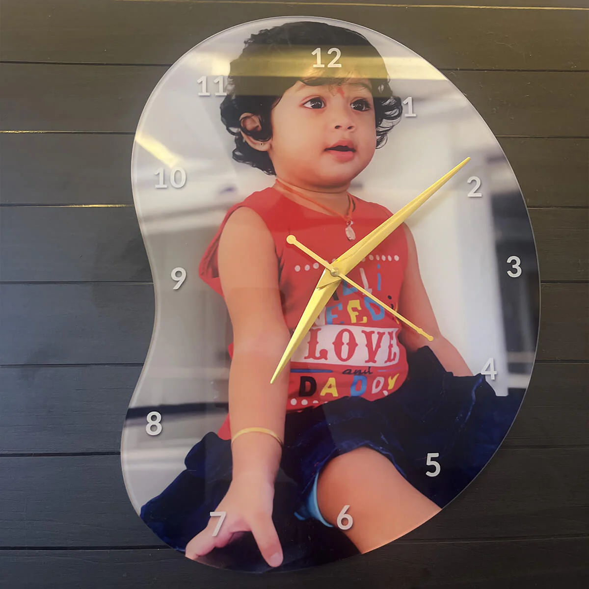 Personalized Photo Acrylic Hanging Wall Clock Gift For Family - Image 3